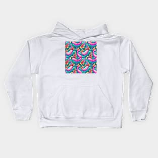 Oceanic Harmony, Abstract Marine Life Kids Hoodie